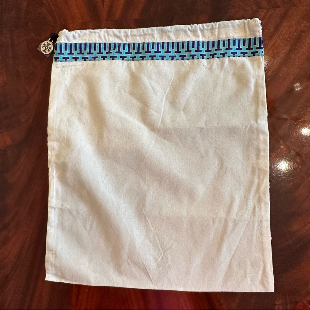 New Tory Burch Linen Drawstring Handbag Dust Bag
